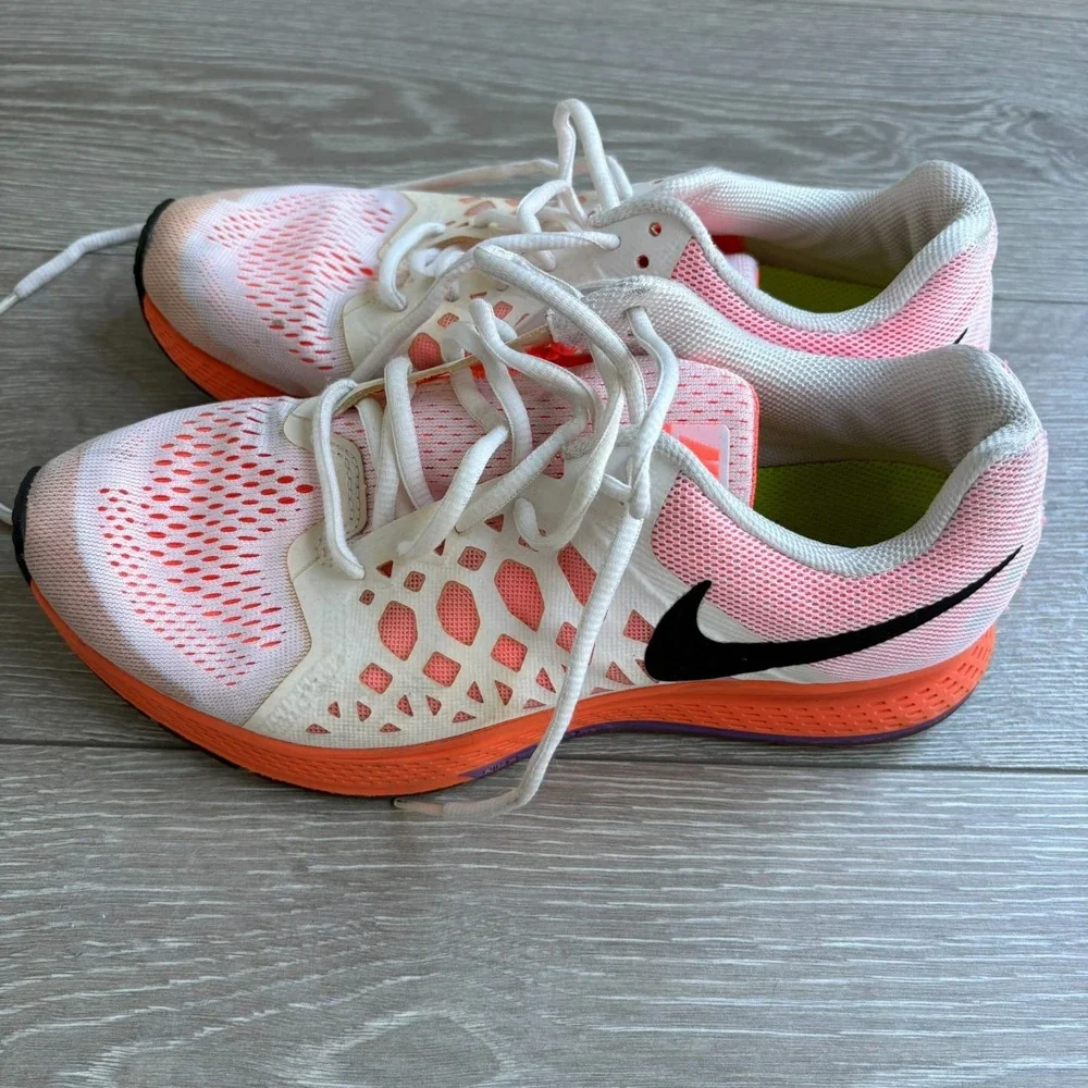Nike Air Zoom Pegasus 31 Womens Bright Mango Orange Pink Running Shoes Size 8.5‎